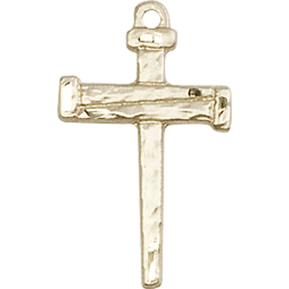 14kt Gold Nail Cross Pendant - 0012KT
