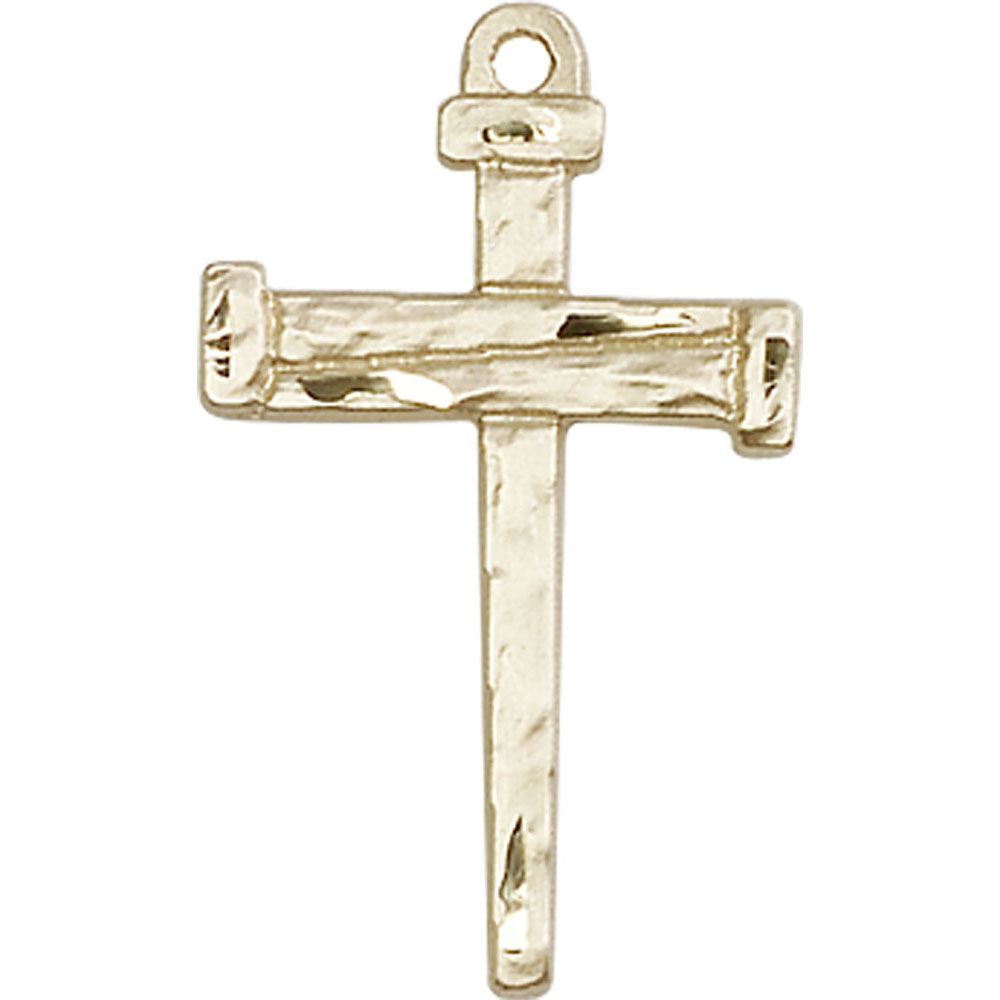 14kt Gold Nail Cross Pendant - 0013KT