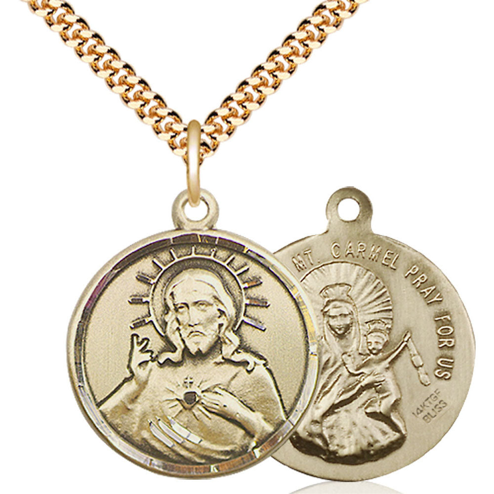 Gold Filled Scapular Pendant - 0017SGF