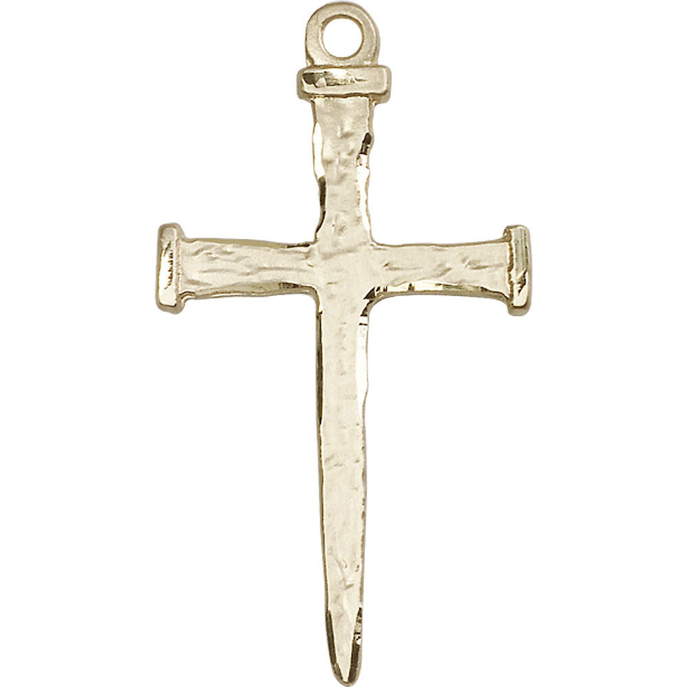 14kt Gold Nail Cross Pendant - 0086KT