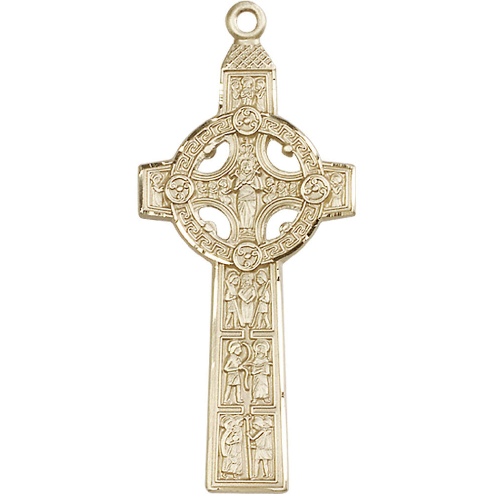 14kt Gold Scriptures Cross Pendant - 0255KT
