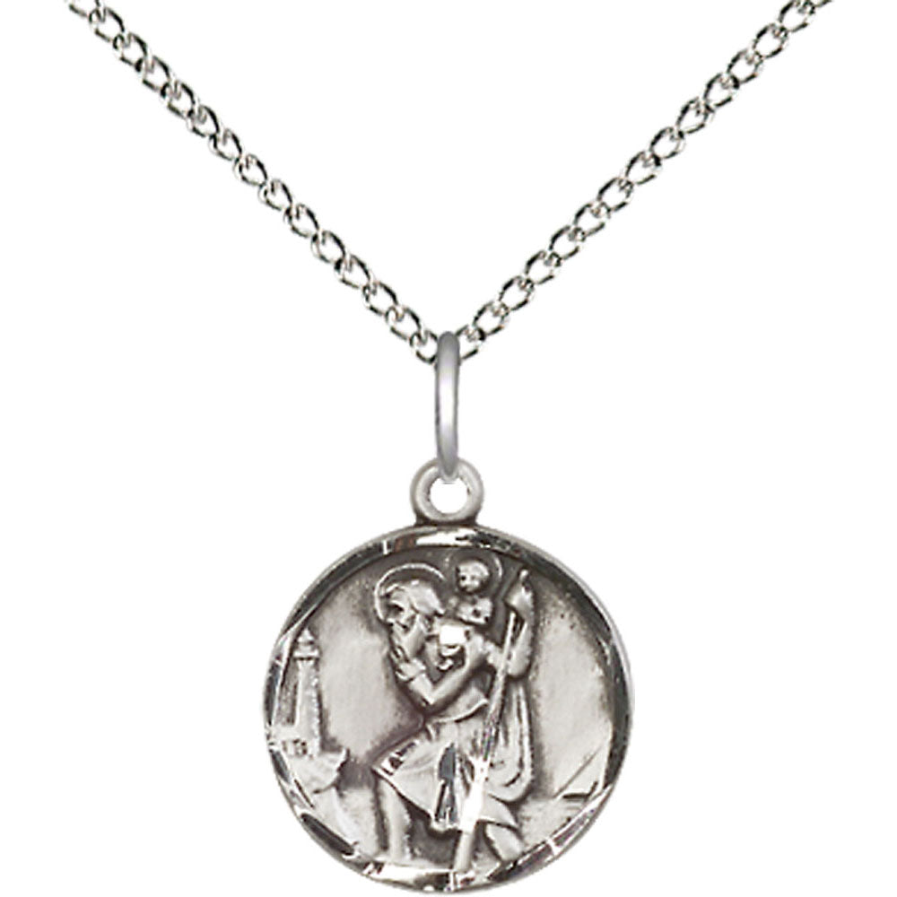 Sterling Silver Saint Christopher Pendant - 0601CSS