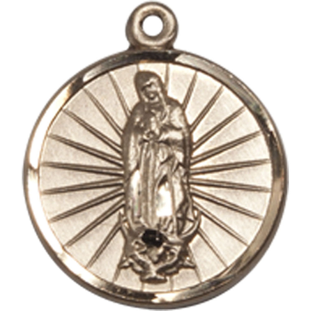 14kt Gold Our Lady of Guadalupe Pendant - 0601FKT