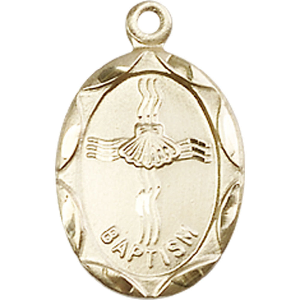 14kt Gold Baptism Pendant - 0612BAKT