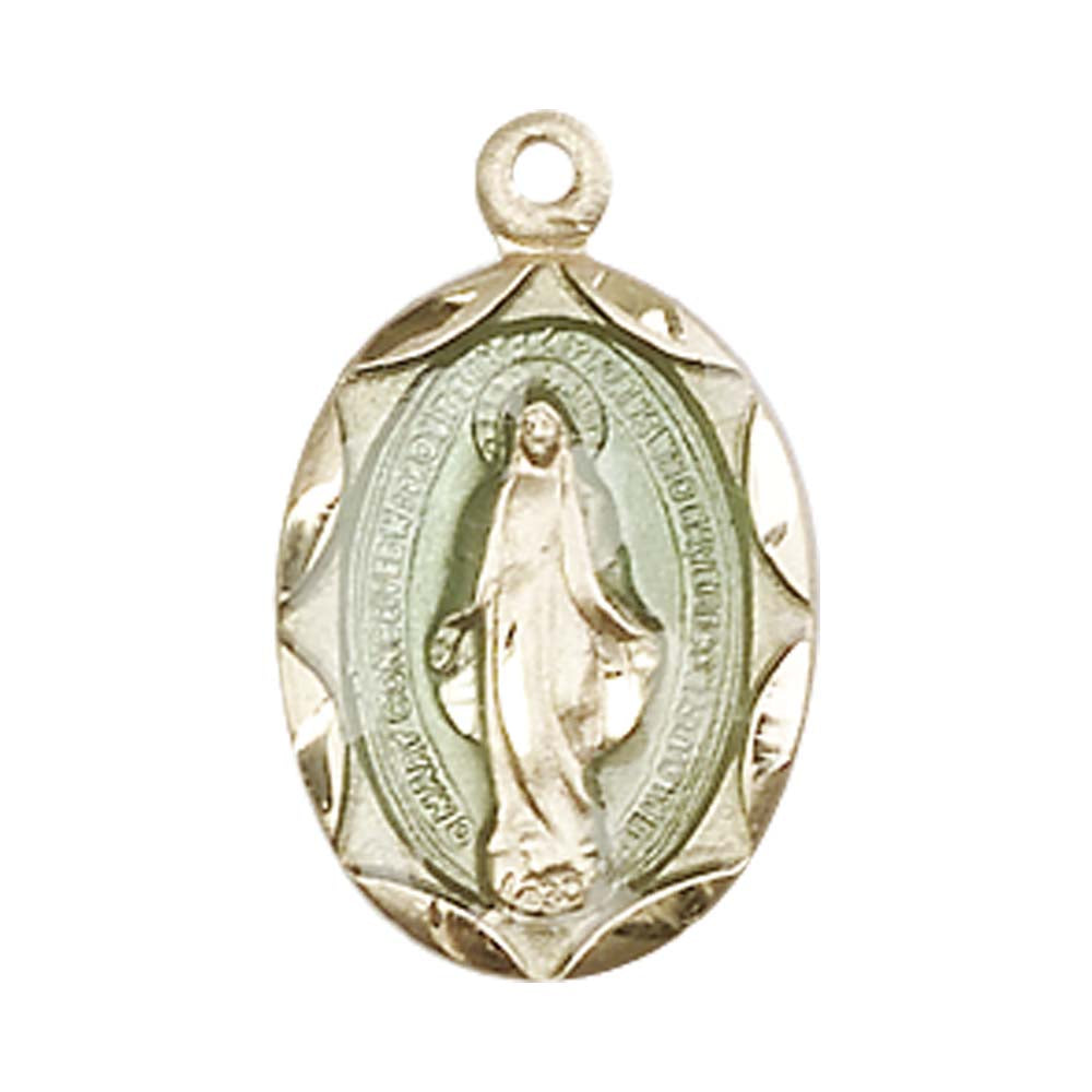 14kt Gold Miraculous Pendant - 0612EMKT