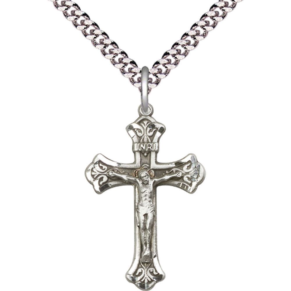 Sterling Silver Crucifix Pendant - 0622SS