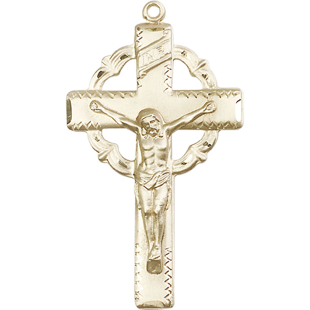 14kt Gold Crucifix Pendant - 0640KT