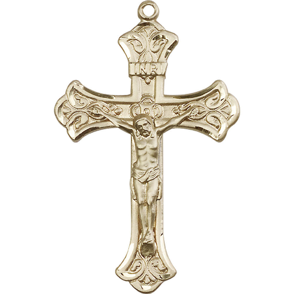 14kt Gold Crucifix Pendant - 0642KT