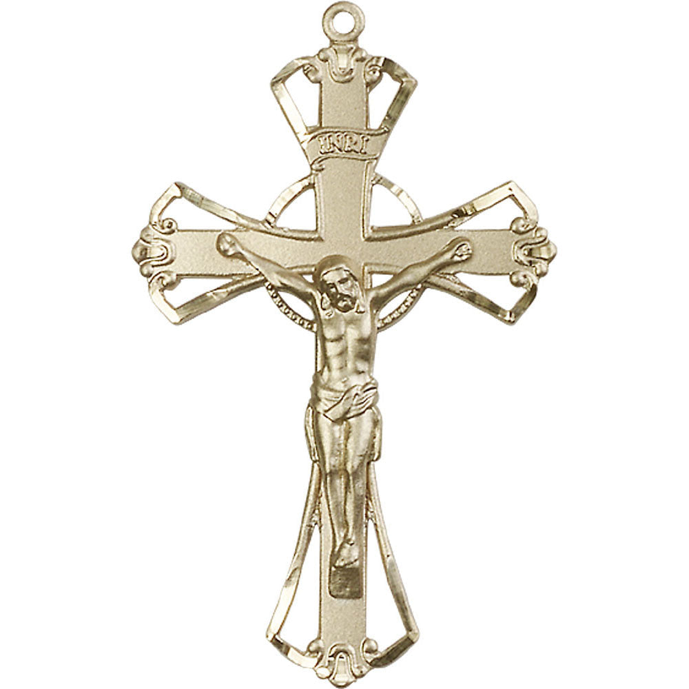14kt Gold Crucifix Pendant - 0643KT