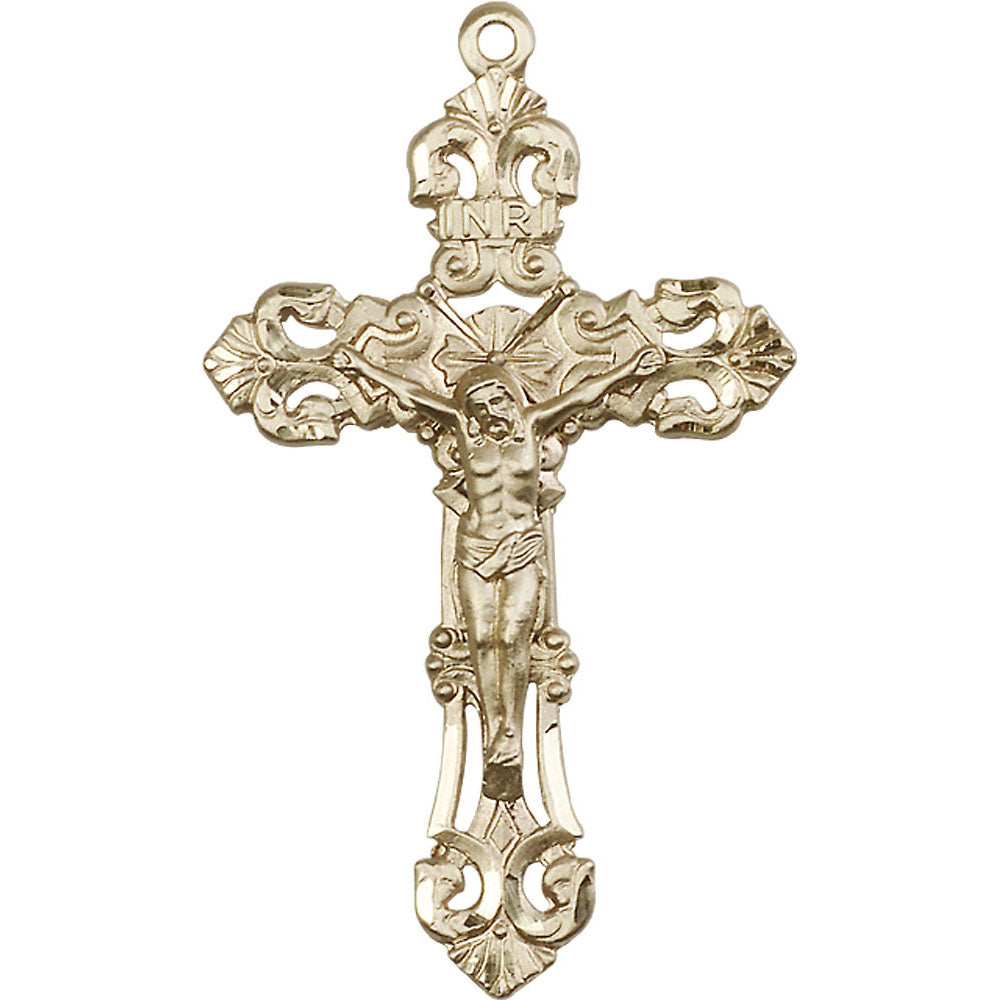 14kt Gold Crucifix Pendant - 0648KT
