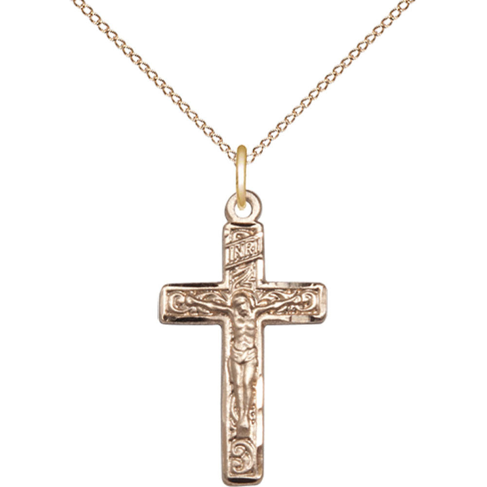 Gold Filled Crucifix Pendant - 0673GF