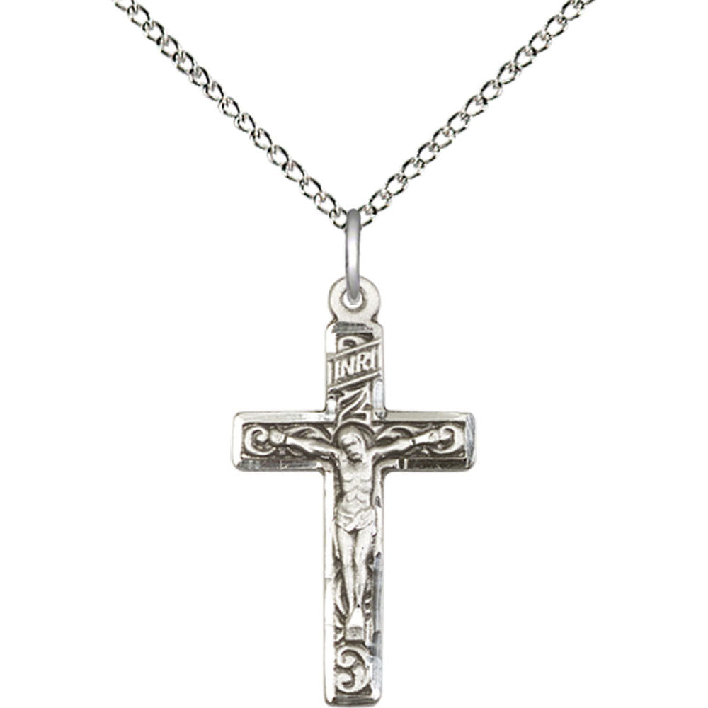 Sterling Silver Crucifix Pendant - 0673SS