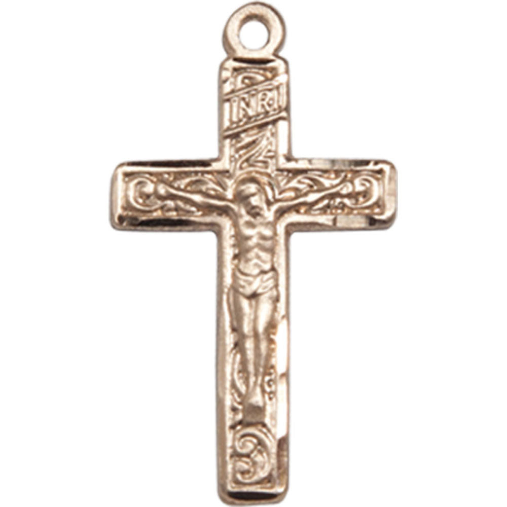 14kt Gold Crucifix Pendant - 0674KT