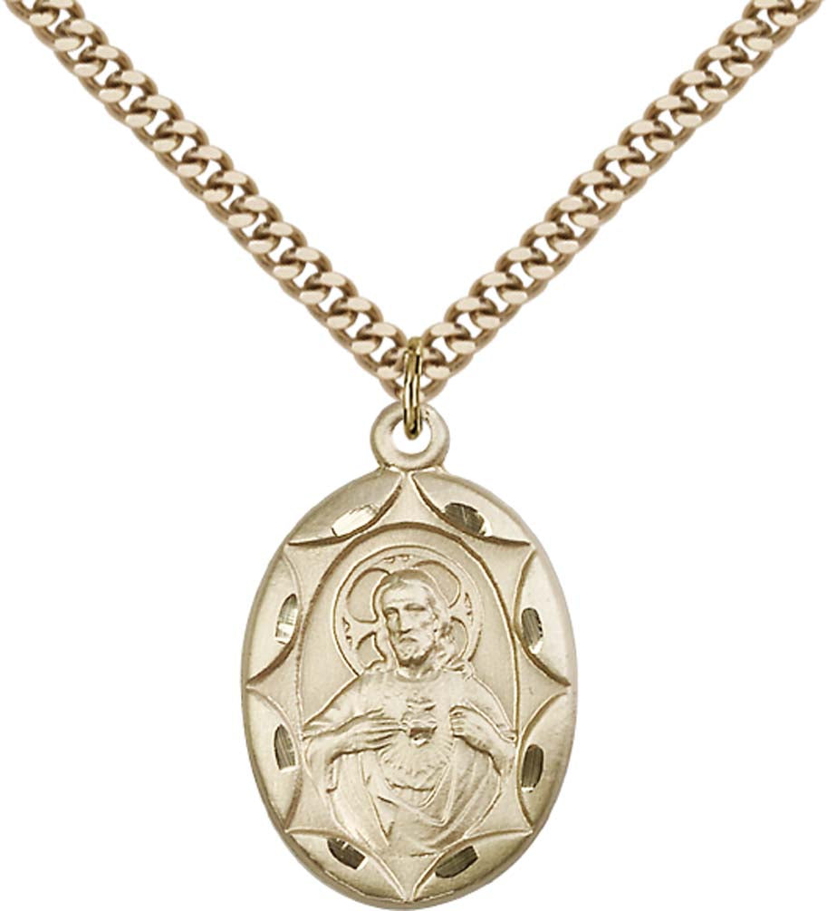 Gold Filled Scapular Pendant - 0801SGF