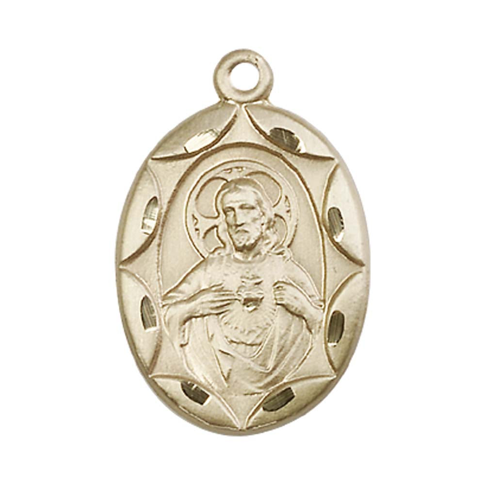 14kt Gold Scapular Pendant - 0801SKT