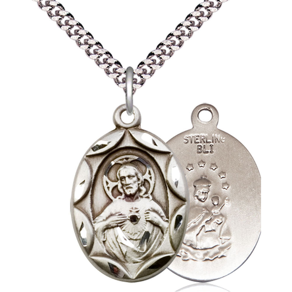 Sterling Silver Scapular Pendant - 0801SSS