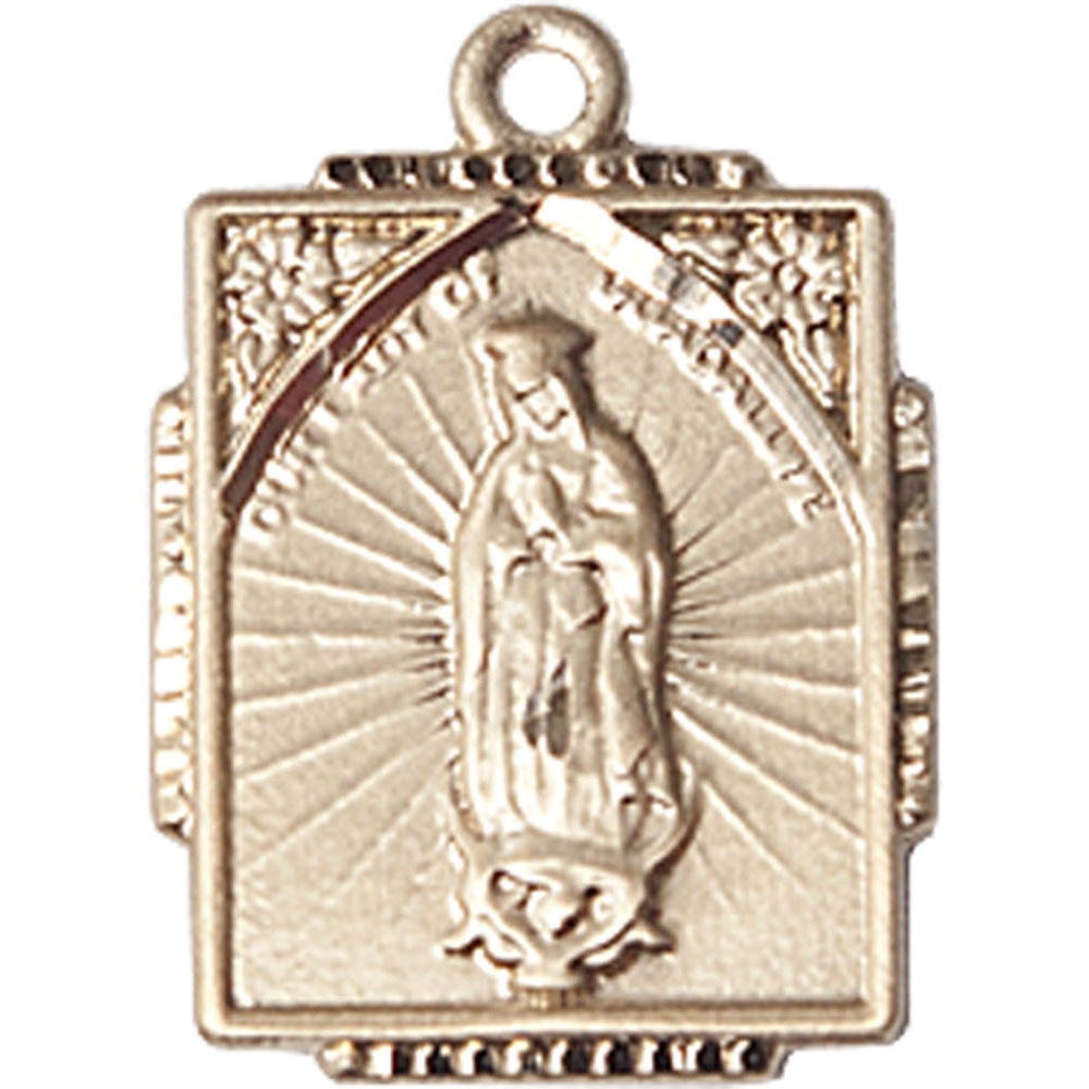 14kt Gold Our Lady of Guadalupe Pendant - 0804FKT