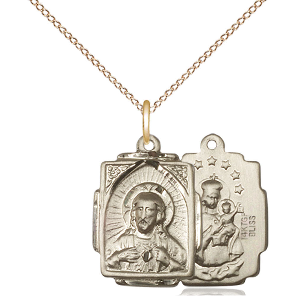 Gold Filled Scapular Pendant - 0804SGF