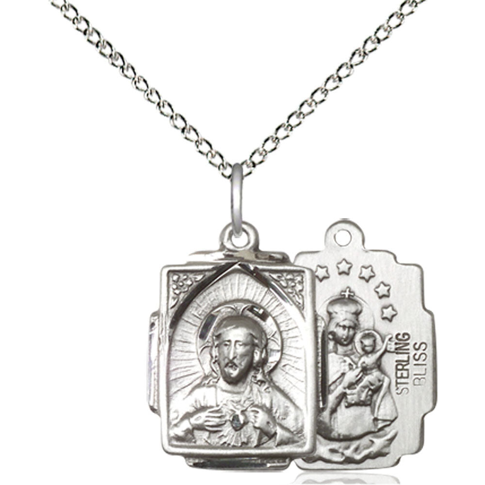 Sterling Silver Scapular Pendant - 0804SSS