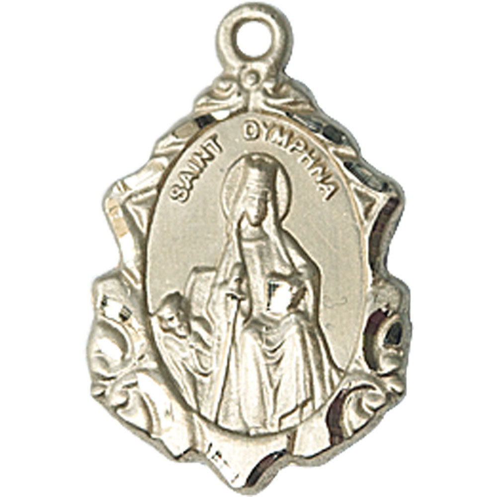 14kt Gold Saint Dymphna Pendant - 0822DYKT