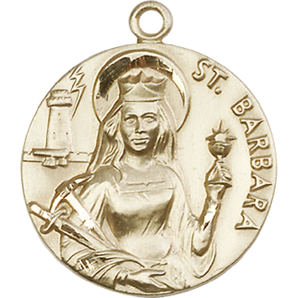 14kt Gold Saint Barbara Pendant - 0834KT