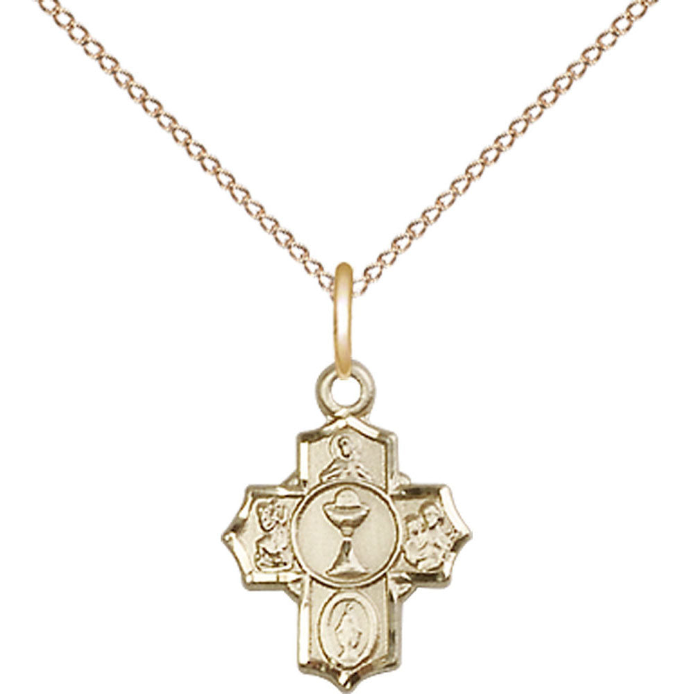 Gold Filled Communion 5-Way Pendant - 0890GF