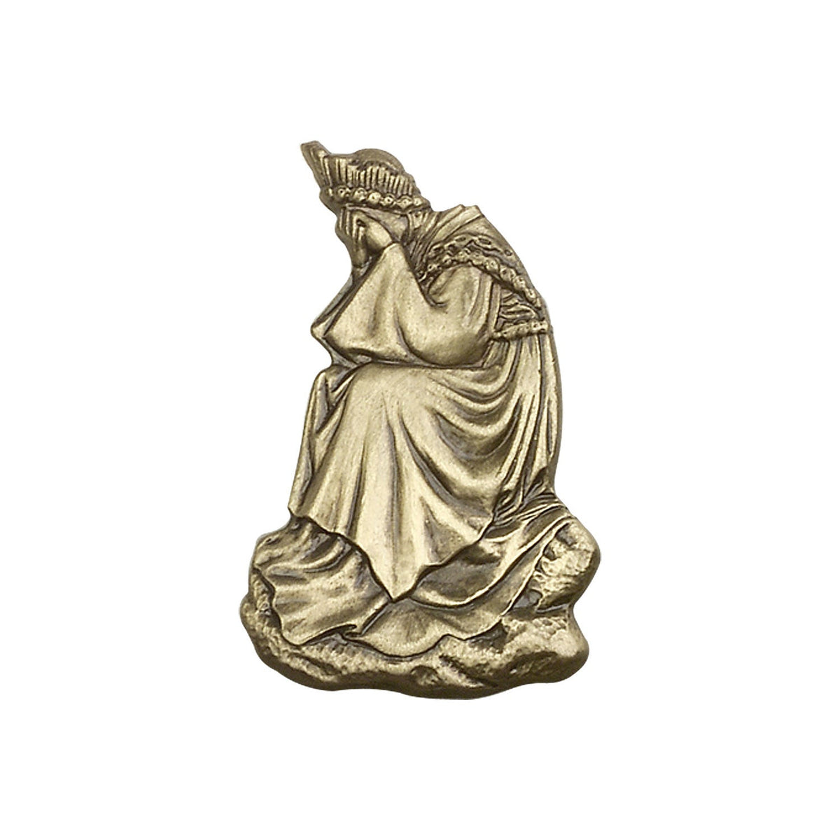 Antique Gold O/L of la Salette Visor Clip - 1016VG