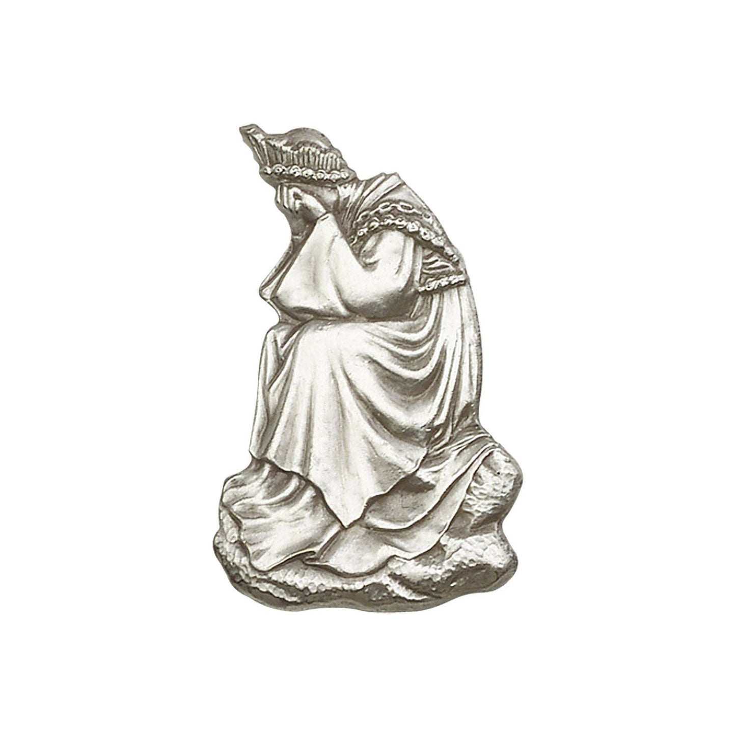 Antique Silver O/L of la Salette Visor Clip - 1016V