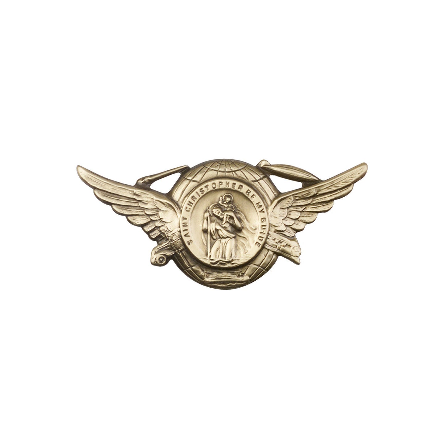 Antique Gold St. Christopher Visor Clip - 1018VG