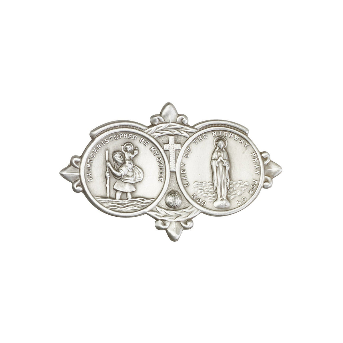 Antique Silver O/L of the Highway Visor Clip - 1024V