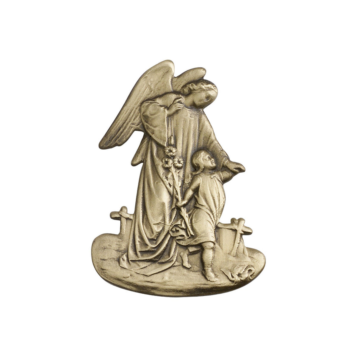 Antique Gold Guardian Angel Visor Clip - 1029VG