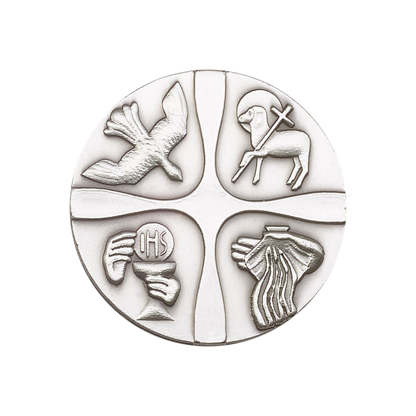 Antique Silver Christian Life Visor Clip - 1036V