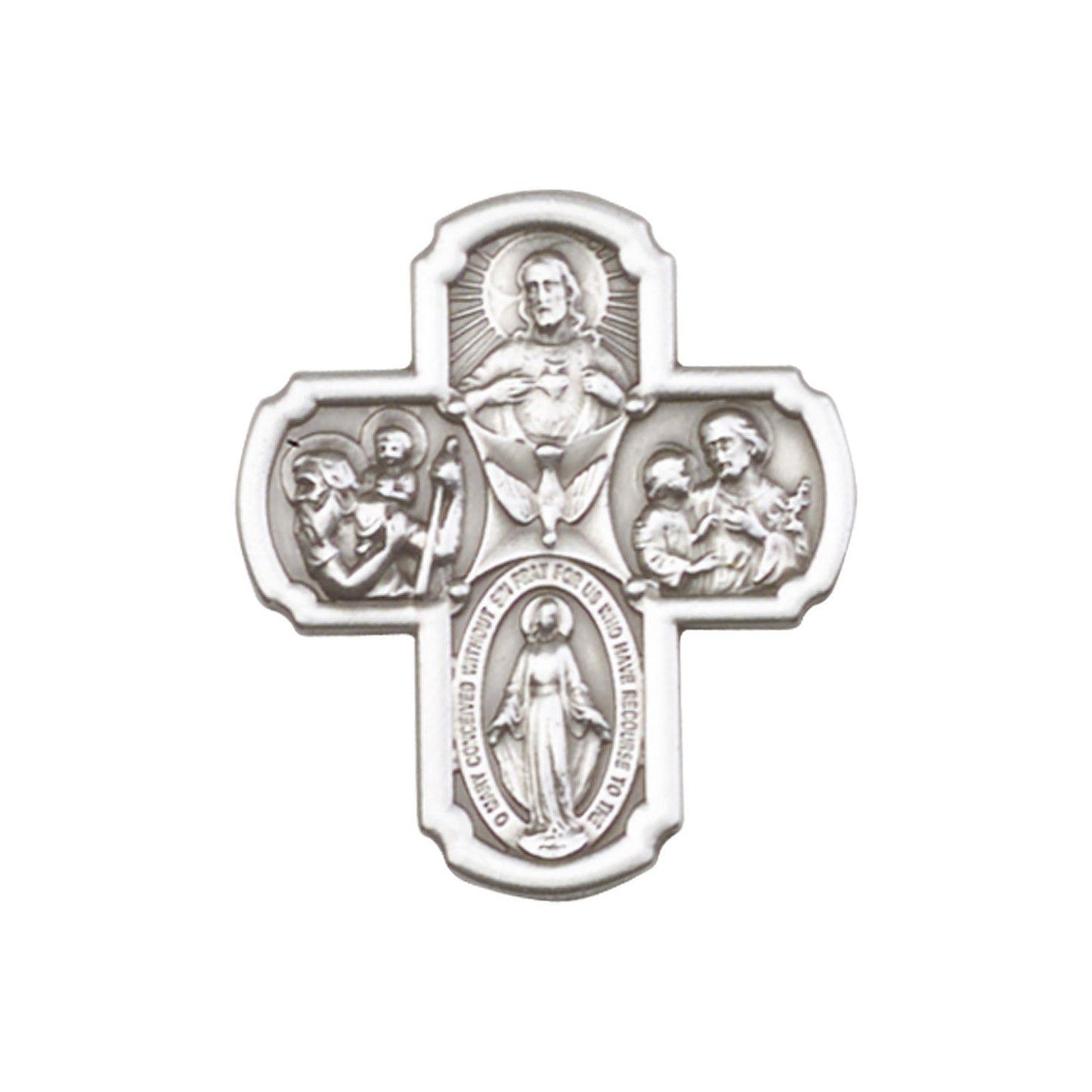 Antique Silver 4-Way Visor Clip - 1040V