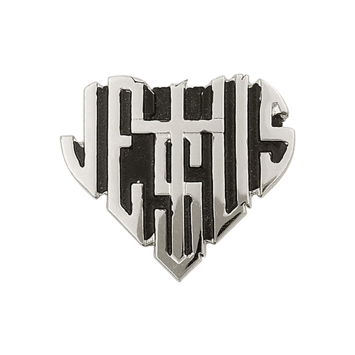 Antique Silver Jesus / Heart Visor Clip - 1044V