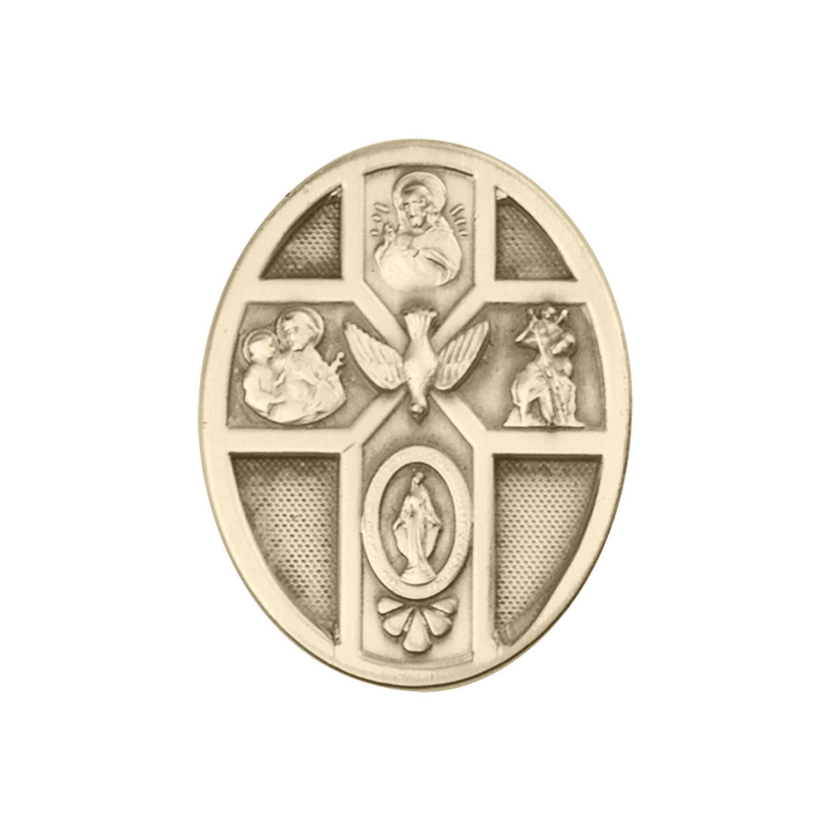 Antique Gold 5-Way / Holy Spirit Visor Clip - 1068VG