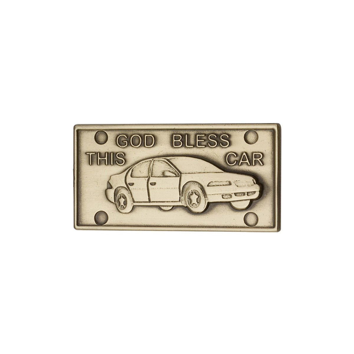 Antique Gold God Bless This Car Visor Clip - 1076VG