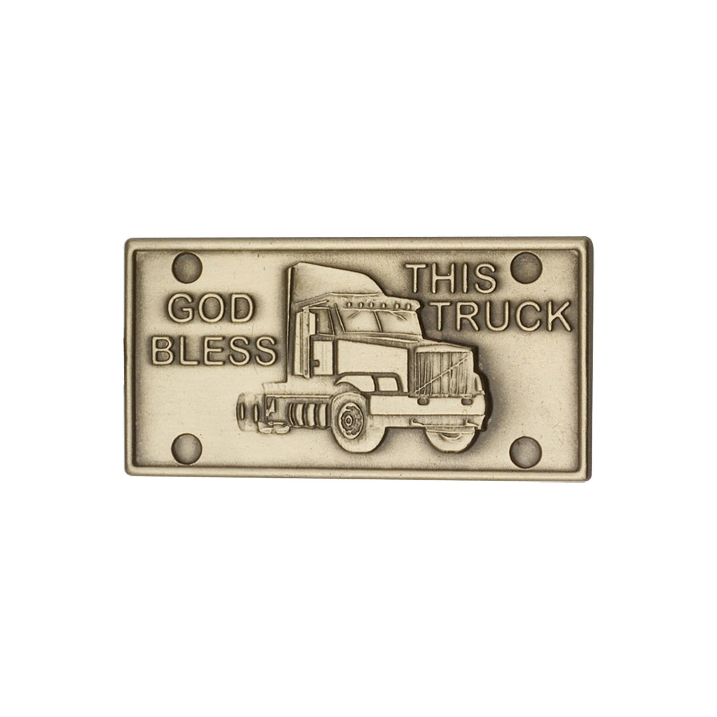 Antique Gold God Bless This Truck Visor Clip - 1077VG