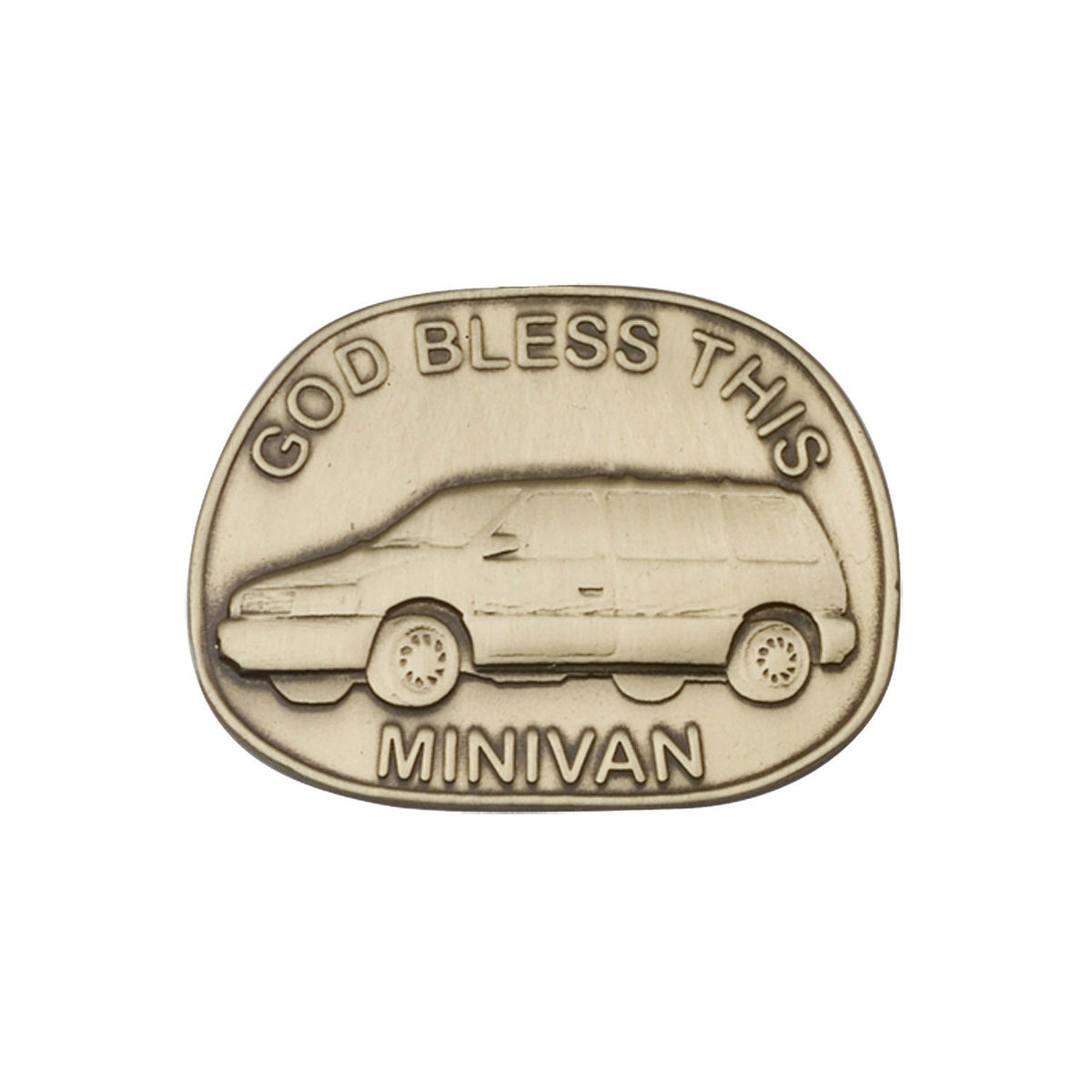 Antique Gold God Bless This Mini-Van Visor Clip - 1083VG