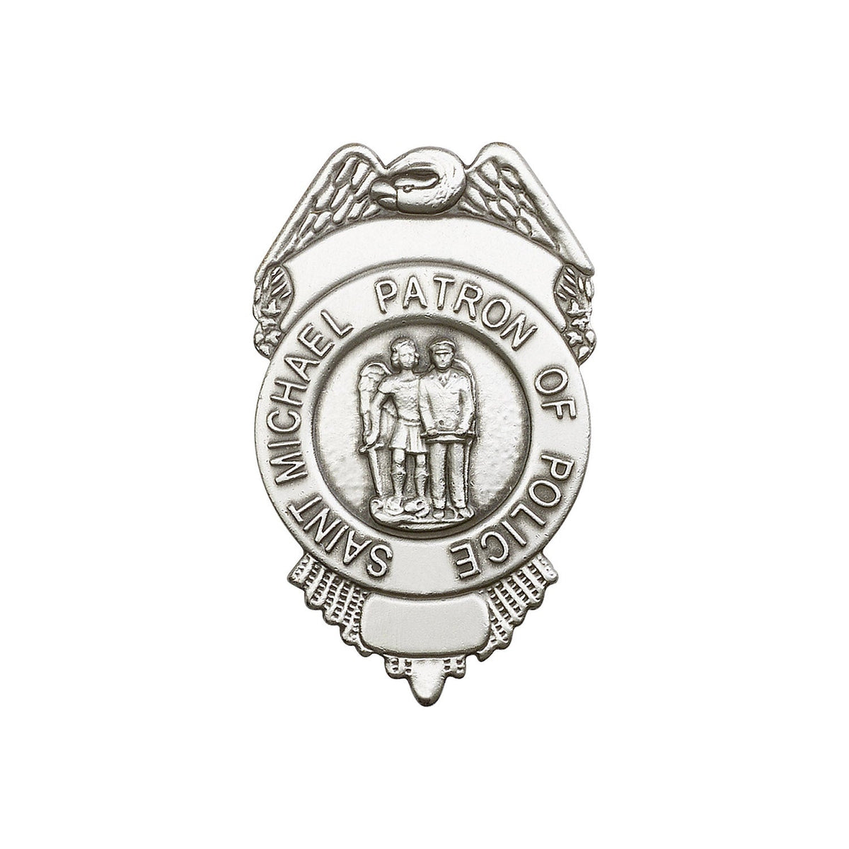 Antique Silver St. Michael / Police Visor Clip - 1092V