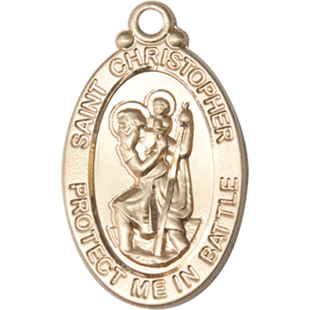 14kt Gold Saint Christopher Pendant - 1175KT