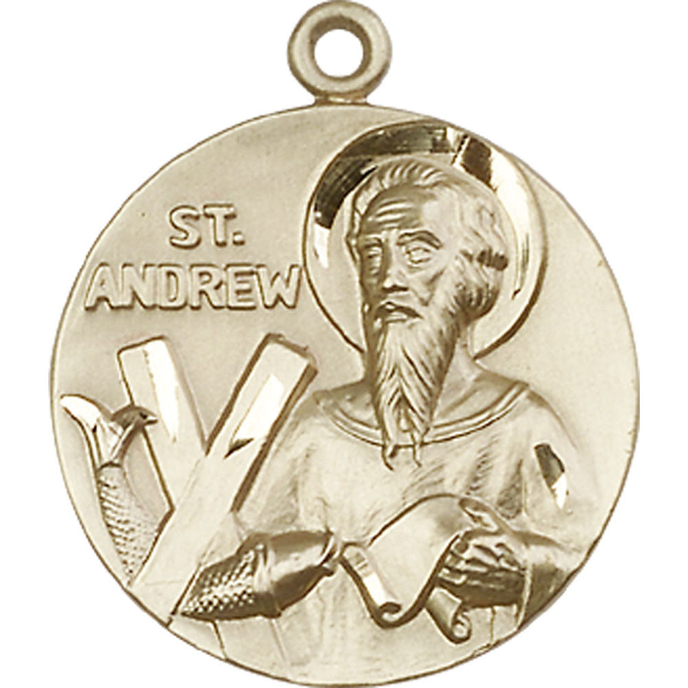 14kt Gold Saint Andrew Pendant - 1552KT