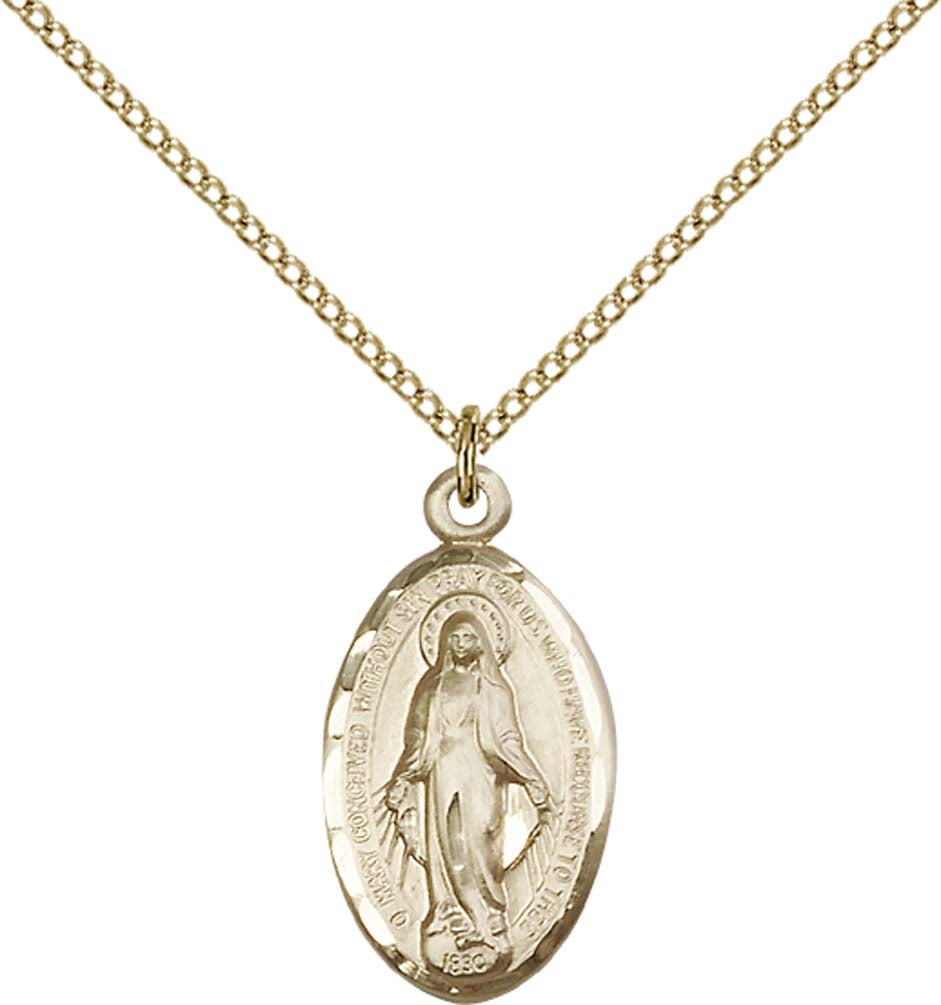 Gold Filled Miraculous Pendant - 1615GF