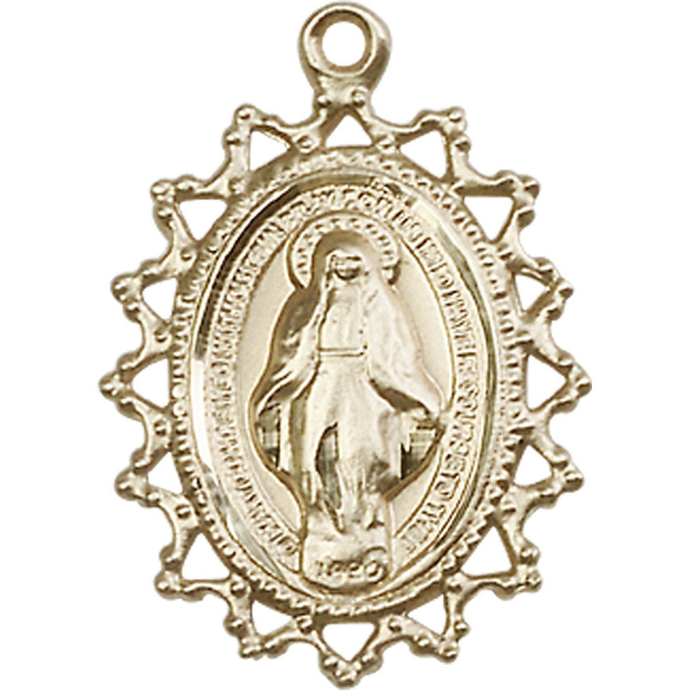 14kt Gold Miraculous Pendant - 1619MKT