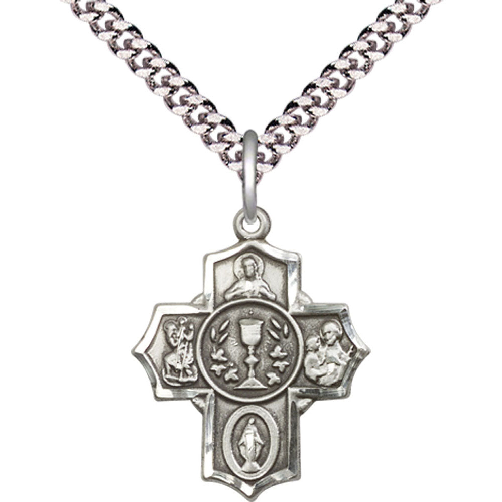 Sterling Silver Millennium Crucifix Pendant - 2004SS