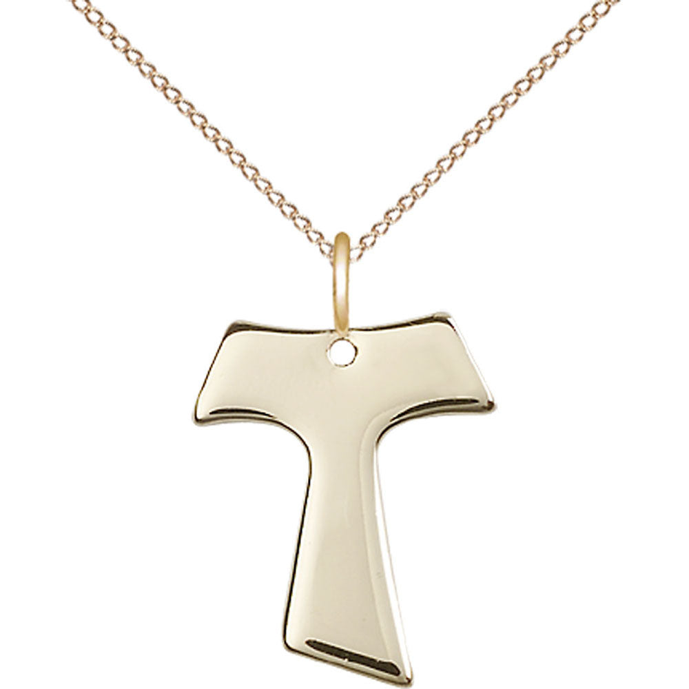 Gold Filled Tau Cross Pendant - 3948GF
