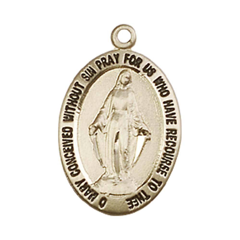 14kt Gold Miraculous Pendant - 3985KT