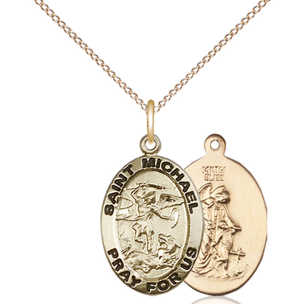 Gold Filled Saint Michael the Archangel Pendant - 3987GF