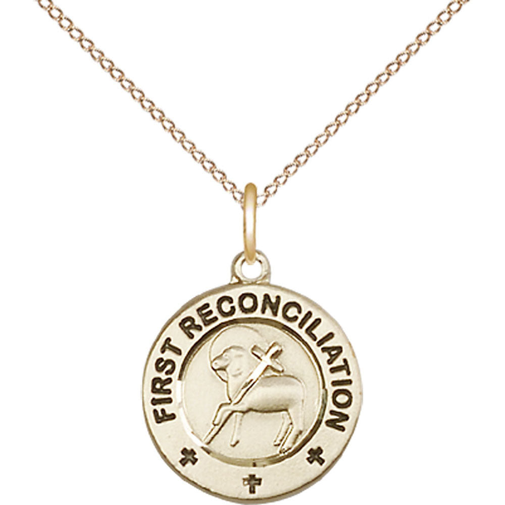 Gold Filled First Reconciliation / Penance Pendant - 4008GF
