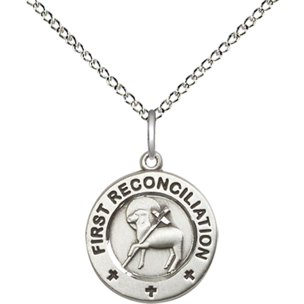 Sterling Silver First Reconciliation / Penance Pendant - 4008SS