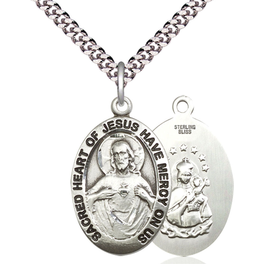 Sterling Silver Scapular Pendant - 4028SS